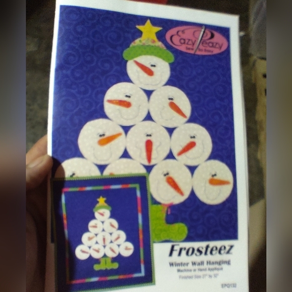 Frosteez Snowmen Winter Wall Hanging Quilt Pattern Snowman Christmas - Picture 1 of 3